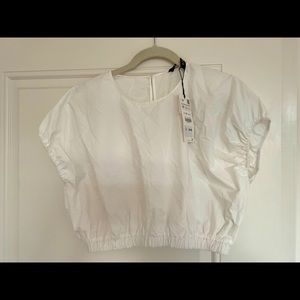 Zara poplin cropped top NWT